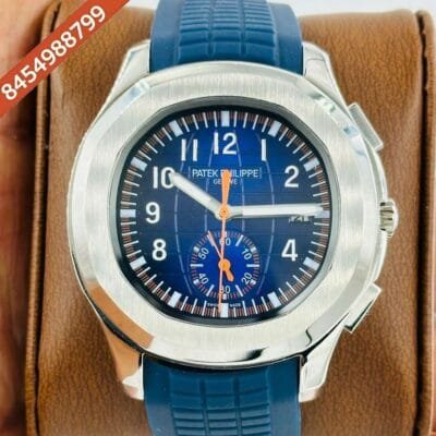 Patek Philippe Aquanaut GMT Blue Dial Blue Rubber Strap Swiss Automatic Watch