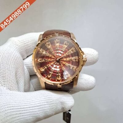 Roger Dubuis Excalibur Knights of the Round Table IV Red Diamond Dial Swiss ETA Automatic Movement watch