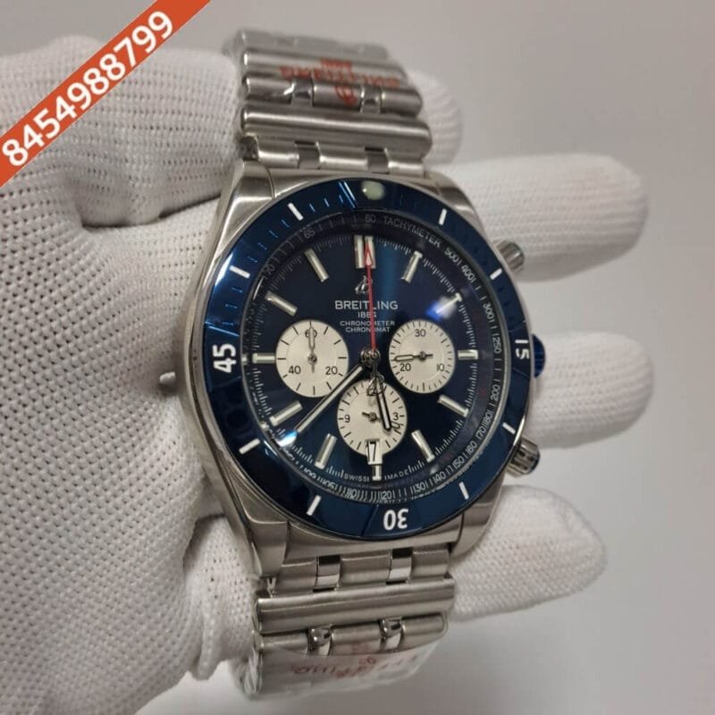 Breitling Chronomat Blue Dial Stainless Steel Swiss Watch - Image 3