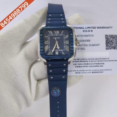 Cartier Santos De Blue PVD Swiss ETA Automatic Watch