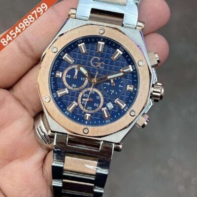 GC Chronograph Dual Tone Blue Dial Swiss Watch