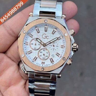 GC Chronograph Dual Tone White Dial Swiss Watch