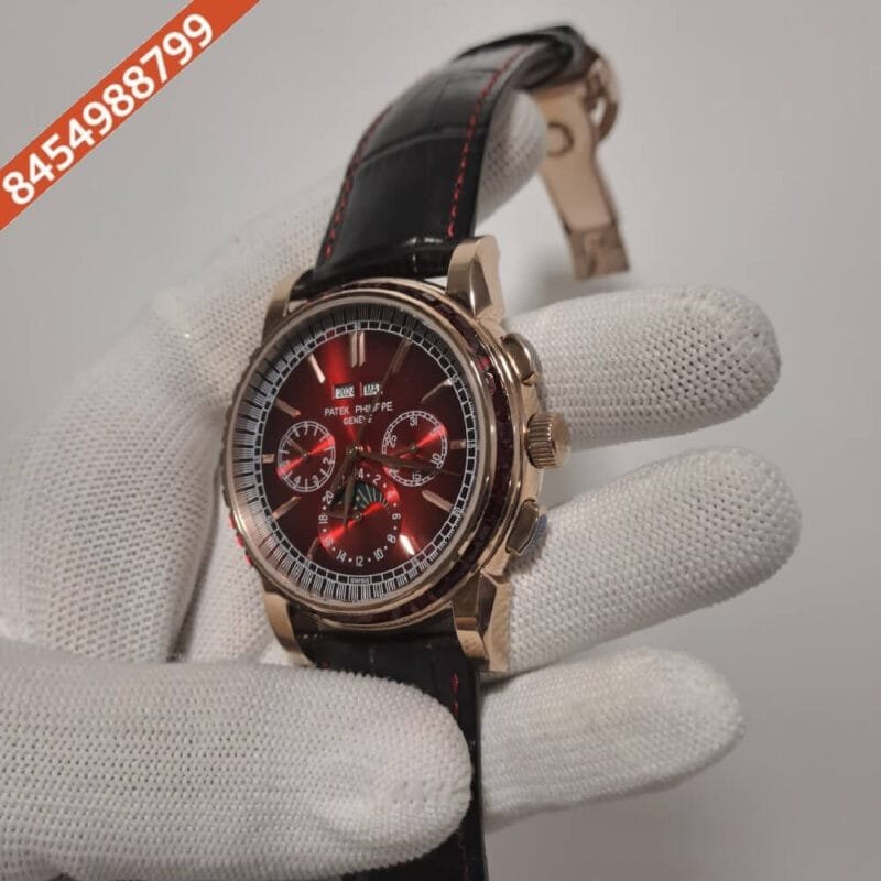 Patek Philippe Grand Complications Red Dial Swiss Automatic Watch - Image 3