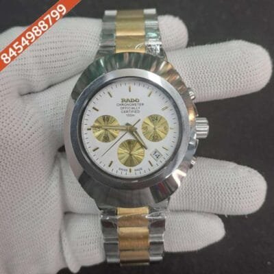 Rado Diastar Chronograph Dual Tone White Dial Watch