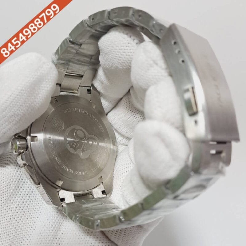 Tag Heuer Aquaracer Calibre 5 Chronograph Green Dial Steel Strap Swiss Watch - Image 4