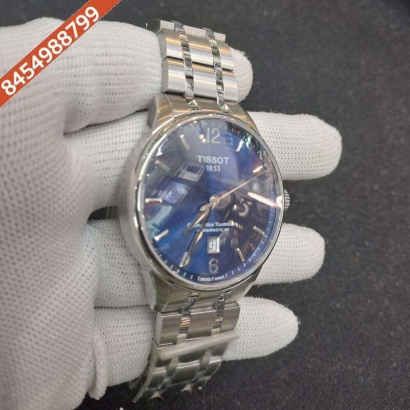 Tissot Chemin des Tourelles Powermatic Silver Blue Dial Swiss Automatic Watch - Image 3