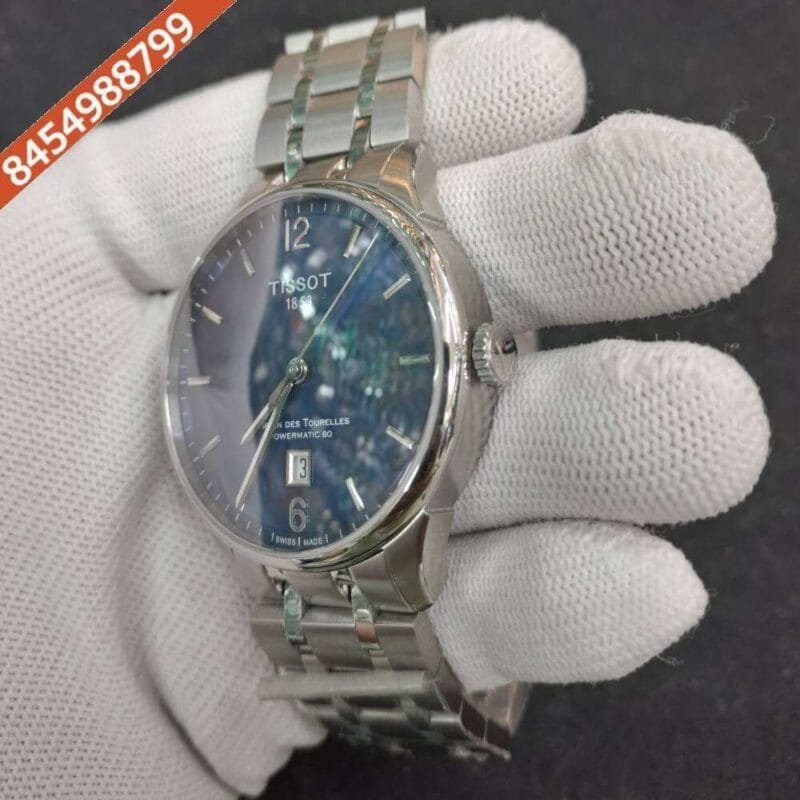 Tissot Chemin des Tourelles Powermatic Silver Blue Dial Swiss Automatic Watch - Image 2