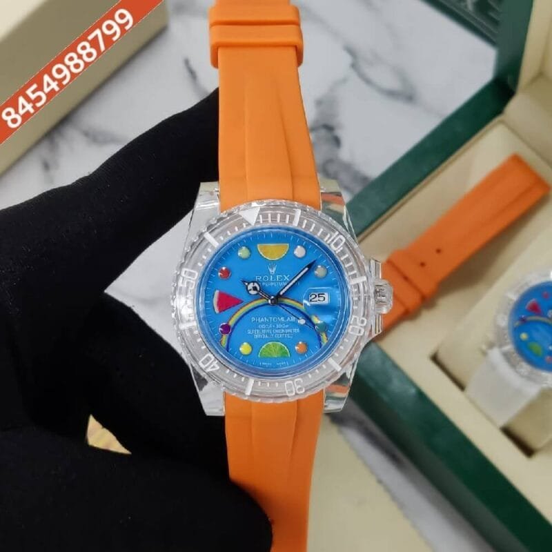 Rolex Submariner Phantomlab Fruit Blue Edition Orenge Strap Swiss Automatic Watch