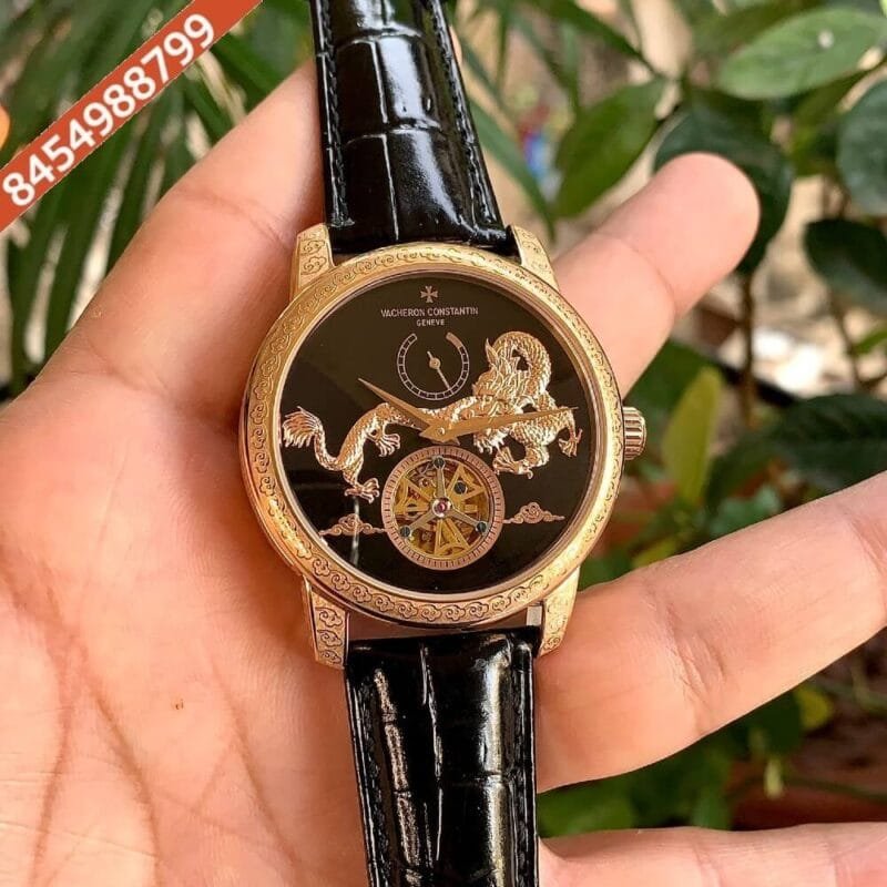 Vacheron Constantin Traditionnelle Tourbillon Black Dial Swiss Automatic Watch