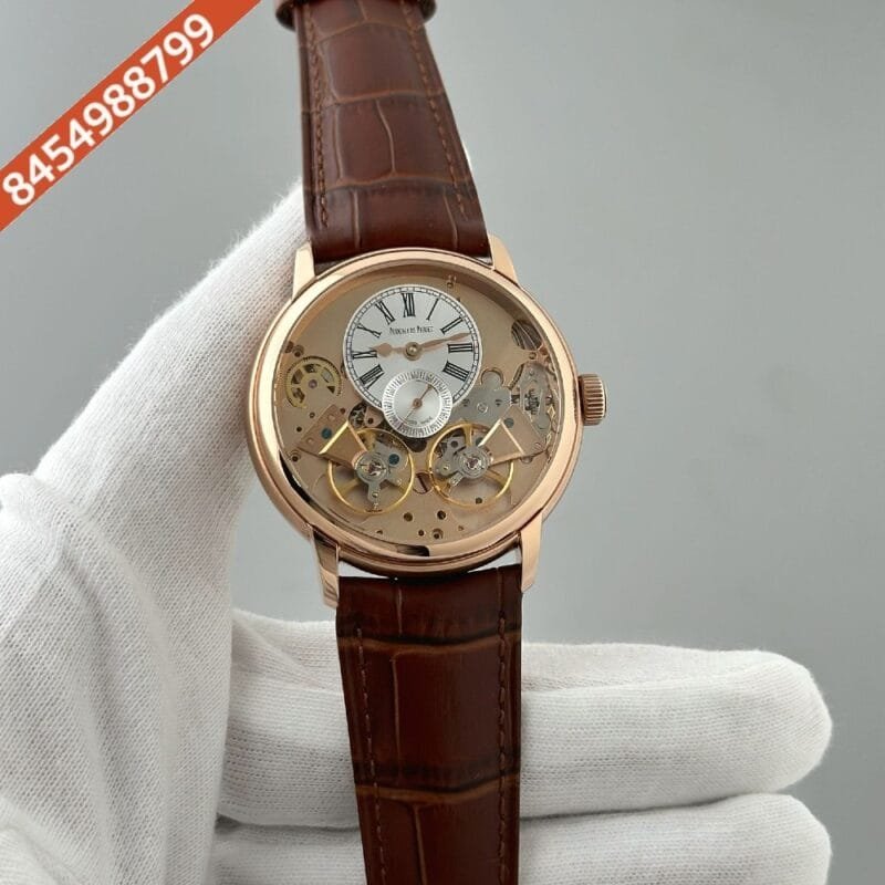 Audemars Piguet Rose Gold Skeleton Dial Swiss Automatic Watch