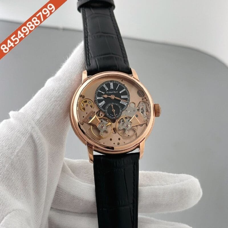 Audemars Piguet Rose Gold Skeleton Dial Swiss Automatic Watch