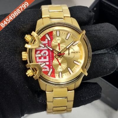 Diesel Griffed Chronograph Full Gold Swiss Watch