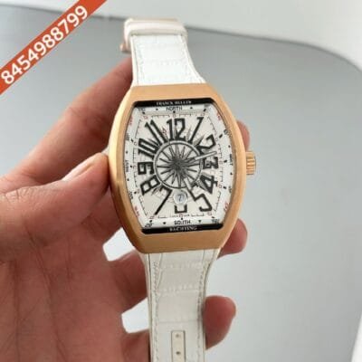 Franck Muller Vanguard Yatching Alligator White Dial Automatic Watch