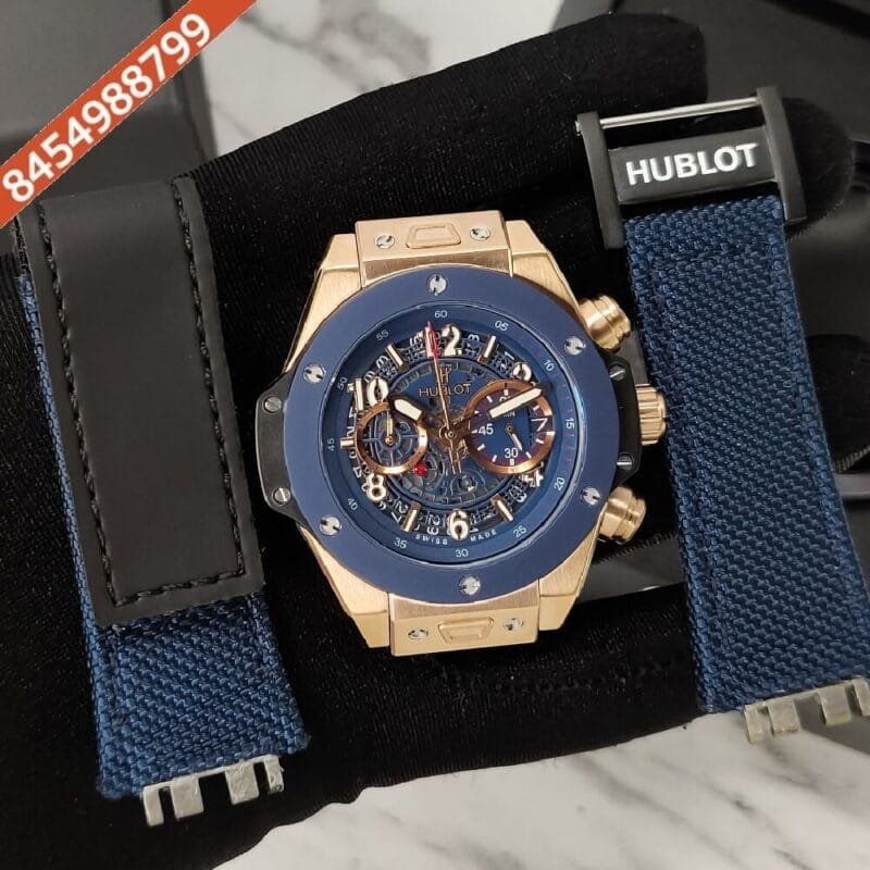 Hublot Big Bang UNICO SORAI Blue Dial Blue Nylon Strap Swiss Watch - Image 2
