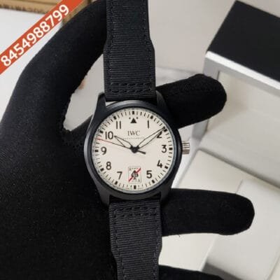 IWC PILOT’S White Dial Black Nylon Strap Swiss Automatic Watch