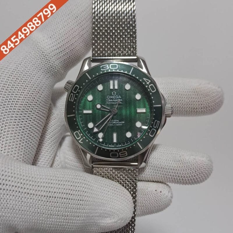 Omega Seamaster Co-Axial 007 Green Dial Swiss Automatic Watch