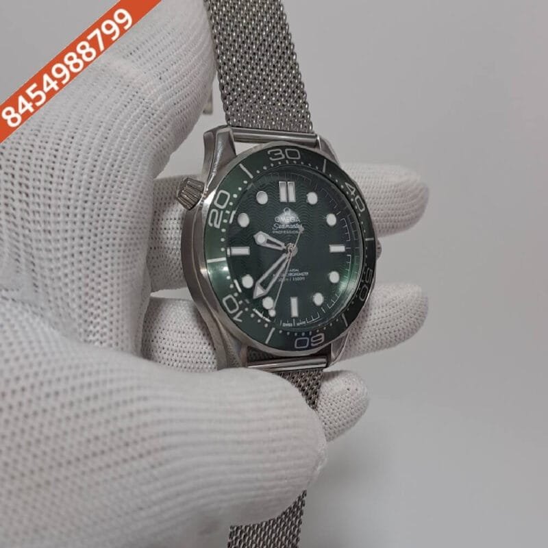 Omega Seamaster Co-Axial 007 Green Dial Swiss Automatic Watch - Image 2