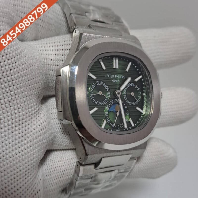 Patek Philippe Nautilus Annual Calendar Steel Green Dial Swiss Automatic Watch - Image 2