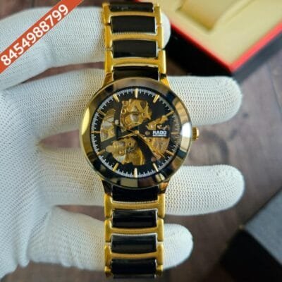 Rado Centrix Gold Skeleton Dial Automatic Watch