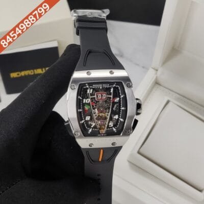 Richard Mille McLaren Speedtail Stainless-steel Silver Tonneau Case Skeleton Dial Silicon Strap Automatic Watch