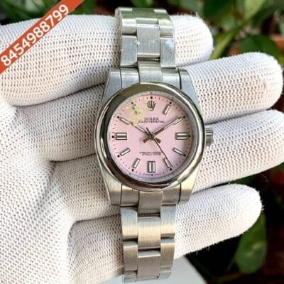 Rolex Oyster Perpetual Pink Dial Swiss Automatic Watch