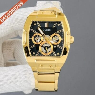 Guess Phoenix Steel Black Dial Chronograph Movement Swiss Watch