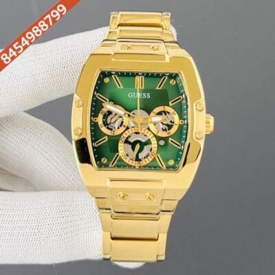 Guess Phoenix Steel Green Dial Chronograph Movement Swiss Watch