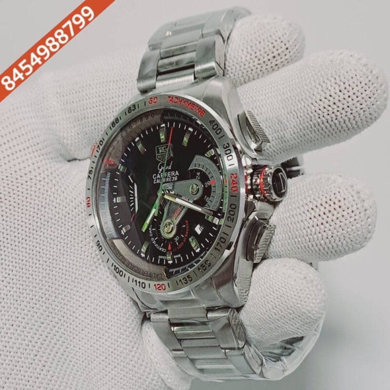 Tag Heuer Grand Carrera Calibre 36 Chronograph Black Dial Swiss Watch - Image 3