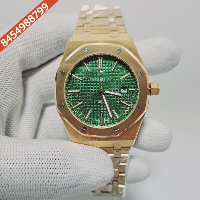 Audemars Piguet Royal Oak Gold Green Dial Swiss Automatic Watch