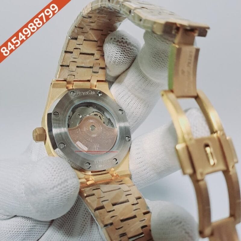 Audemars Piguet Royal Oak Gold Green Dial Swiss Automatic Watch - Image 4