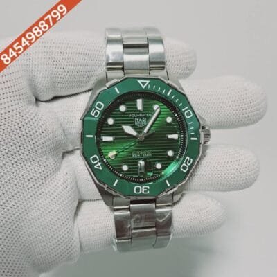 TAG Heuer Aquaracer Calibre 5 Professional 300 Diver Green Dial Stainless Steel Strap Swiss Automatic Watch