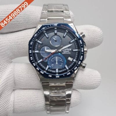 Casio Edifice Blue Dial Stainless Steel Strap Swiss Watch