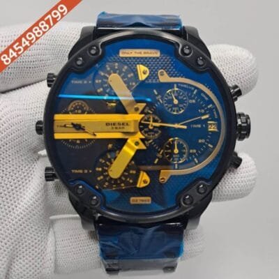 Diesel Big Daddy 10 Bar Blue Dial Swiss Watch