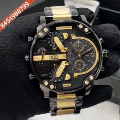 Diesel Diesel Big Daddy 2.0 Dz-7465 Black Dial Dual Tone Strap Swiss Watch