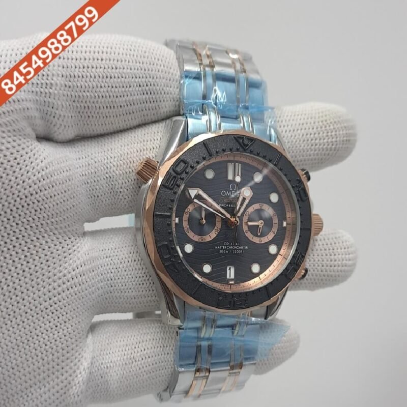 Omega Seamaster Professional Diver 300M Dual Tone Black Dial Swiss Automatic Watch - Image 3
