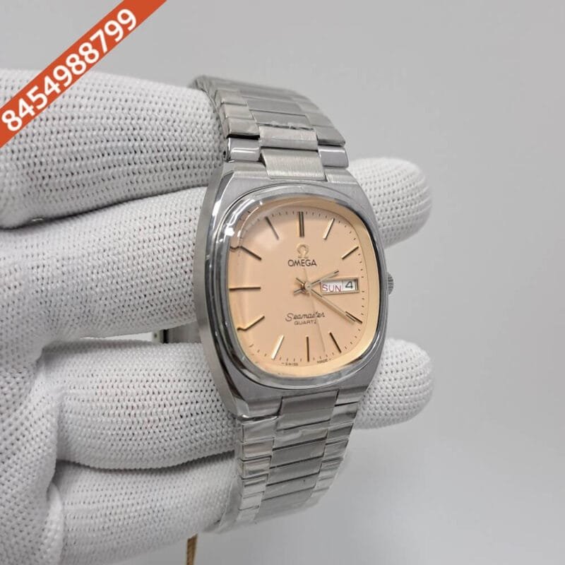 Omega Seamaster Square Steel light beige Dial Swiss Watch - Image 2