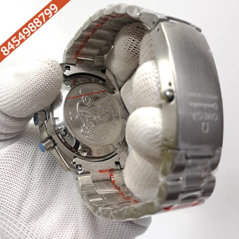 Omega Speedmaster Steel Black Dial Stainless Steel Strap Swiss Watch - Image 4