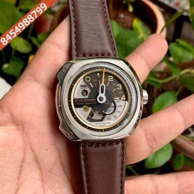 Seven Friday  The Driver’s Edition Brown Dial Brown Leather Strap Swiss Automatic Watch