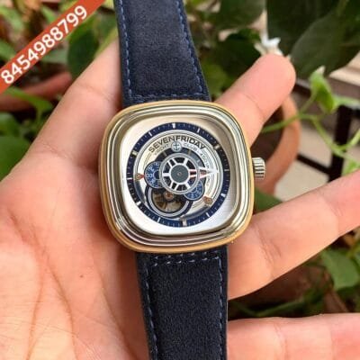 Seven Friday Industrial Series Skeleton Dial Blue Leather Strap Swiss Automatic Watch