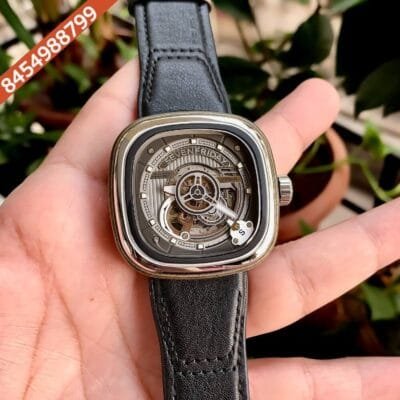 Seven Friday SF PS2/01 Skeleton Dial Black Leather Strap Swiss Automatic Watch