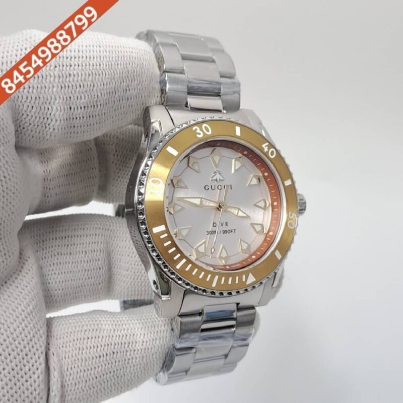 Gucci DIVE YA136357 White Dial Stainless Steel Swiss Watch - Image 2