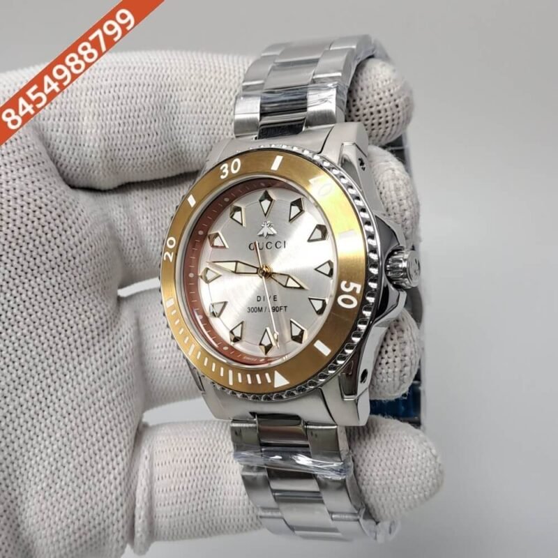 Gucci DIVE YA136357 White Dial Stainless Steel Swiss Watch - Image 3