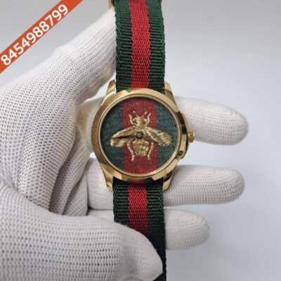 Gucci G-Timeless Bee Edition Multi Colour Dial Nylon Strap Swiss Watch