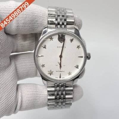 Gucci G-Timeless YA126356 Auto Back Open White Dial Swiss Automatic Watch