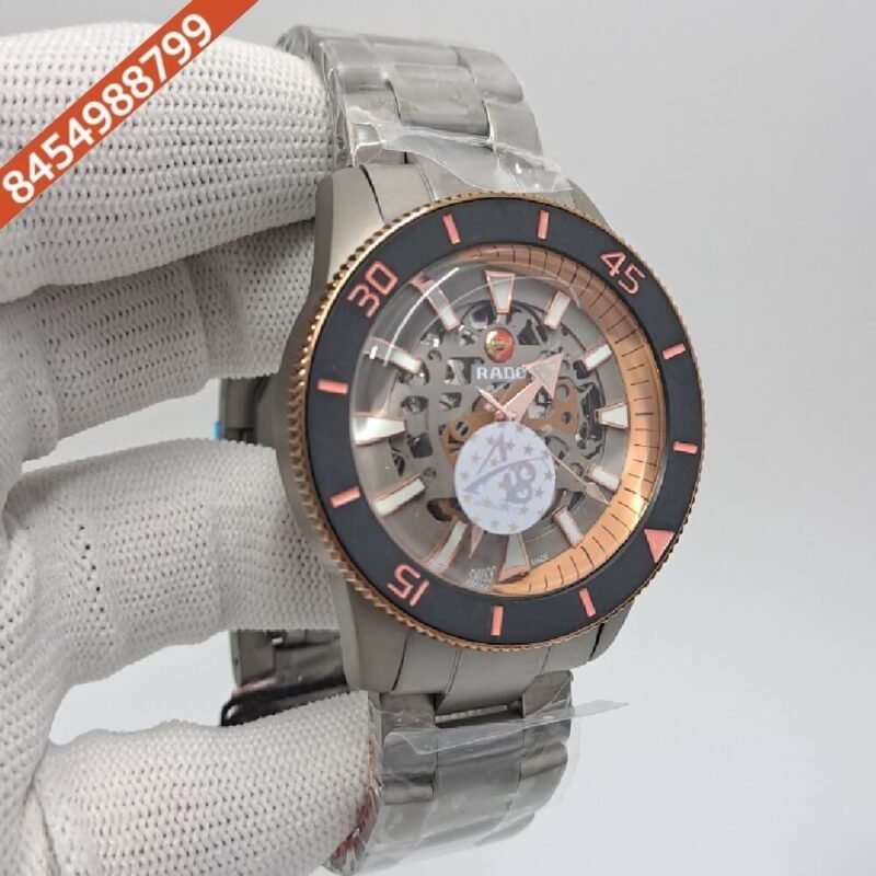 Rado Captain Cook Skeleton Dial Stainless Steel Strap Swiss Automatic Watch - Image 2
