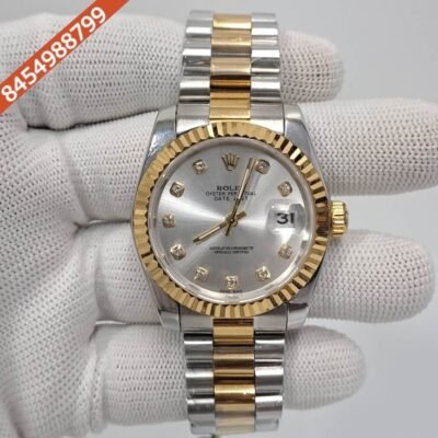 Rolex Date Just Diamond Marker White Dial Swiss Automatic Watch