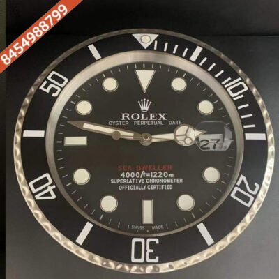 Rolex Deepsea Steel Sea Dweller Black Dial Wall Clock