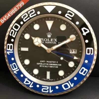 Rolex GMT Master 2 Black Dial Wall Clock