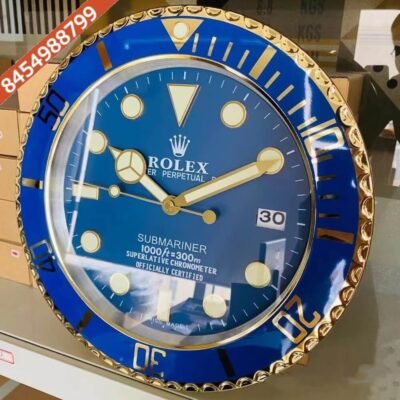 Rolex Submariner Blue Dial Wall Clock