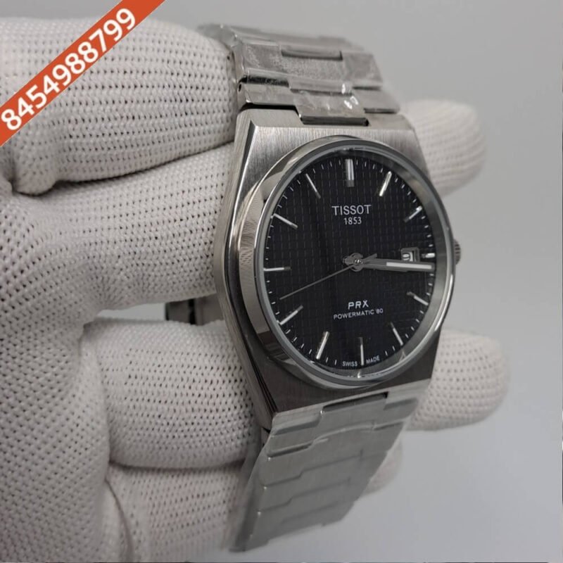 Tissot Classic PRX Stainless Steel Black Dial Swiss Automatic Watch - Image 2